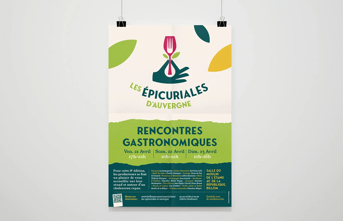 Les Épicuriales d’Auvergne, affiche historique avec événement, dates, horaires et lieu organisés par niveaux